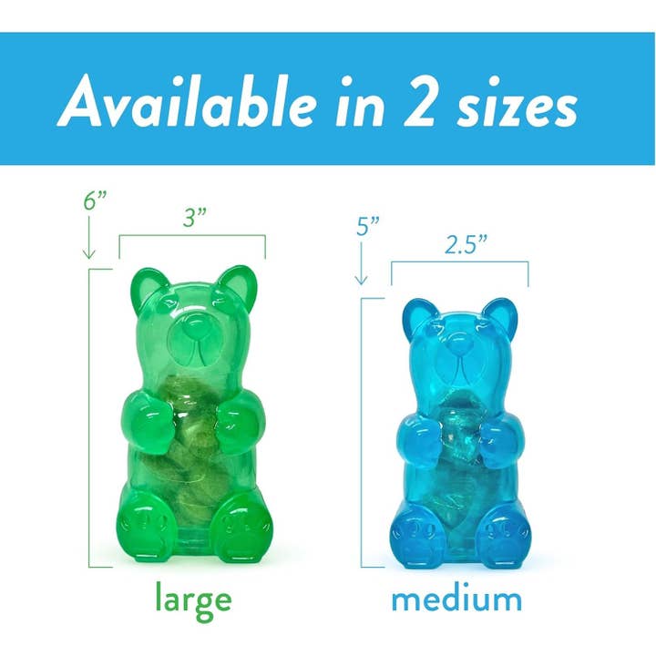 Elite Pet Distributors - Wholesale Pet Plush Toy - Dog - Spunky Pup Gummy Bear Interactive Dog Toy with Treats Included - Assorted Neon Colors- Medium3