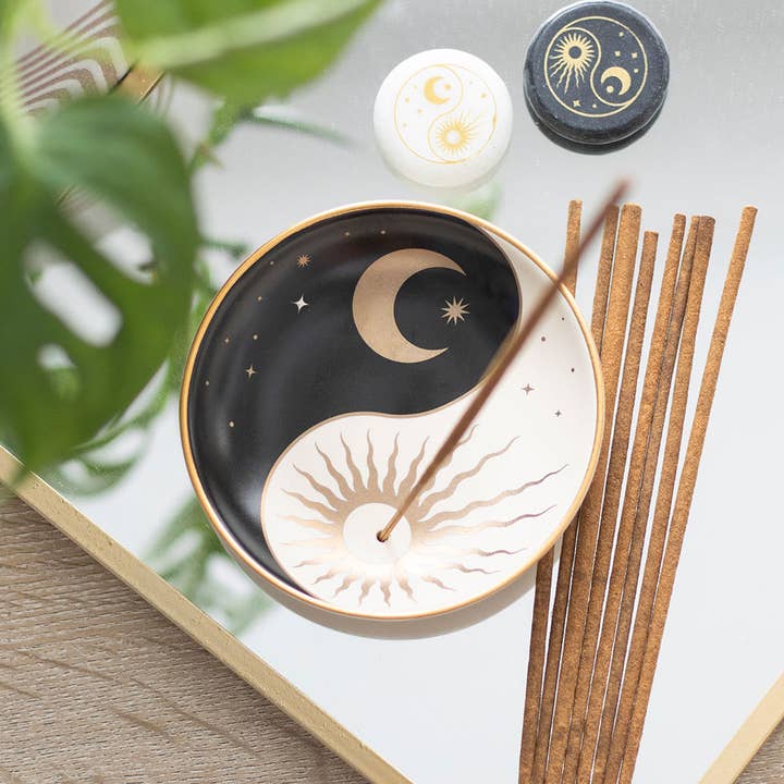 Something Different Wholesale - Wholesale Incense Holder - Yin Yang Ceramic Incense Stick Holder Plate