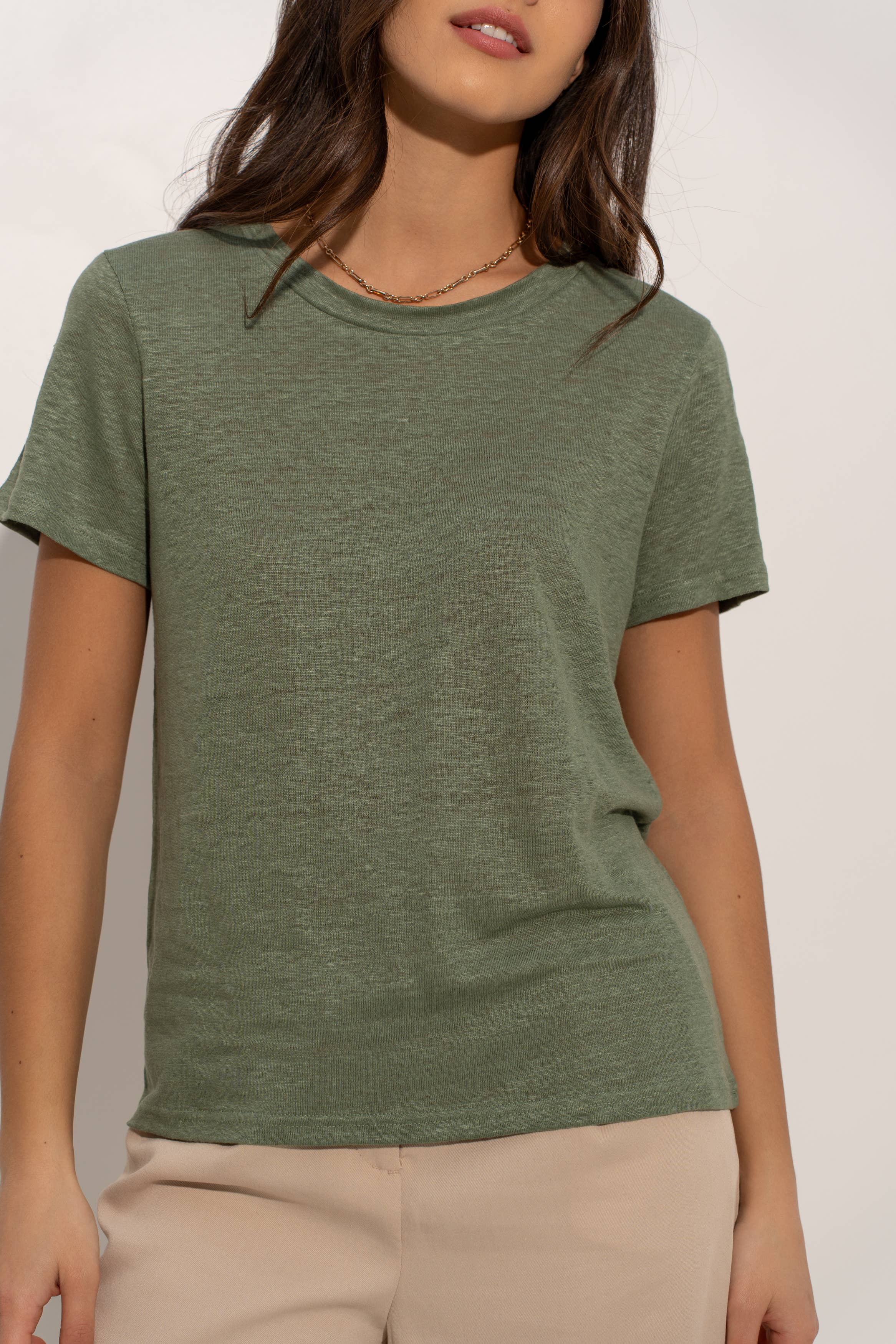 jw.atelier - Vente T-shirt – femme - T-shirt col rond en lin 2