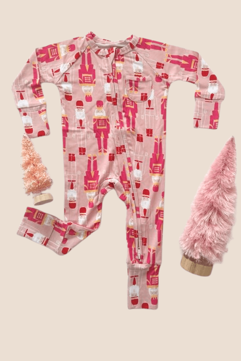 PB & Grape - Wholesale Jumpsuit - Baby - Pink Nutcrackers Zip Romper4