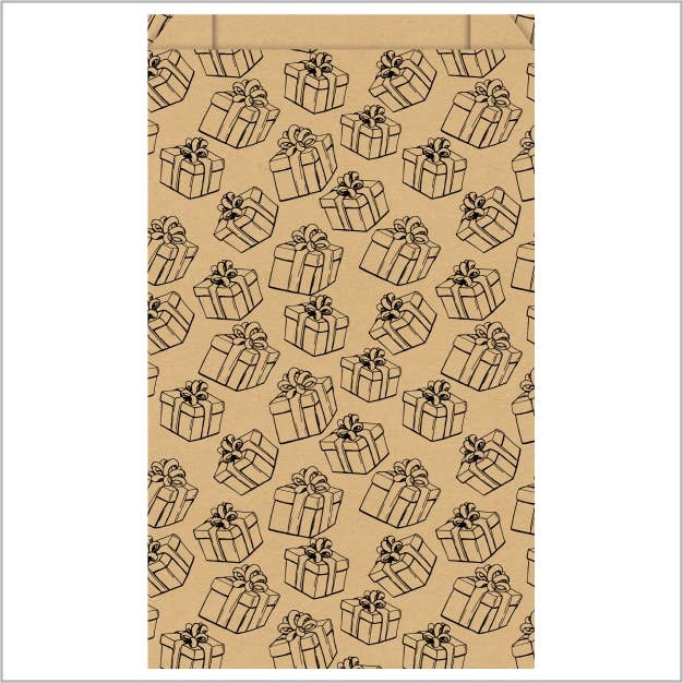Mini Art Products – wholesale Presentpåse – Platt väska - Present - brun 16 x 8 x 27 cm - 250 bitar