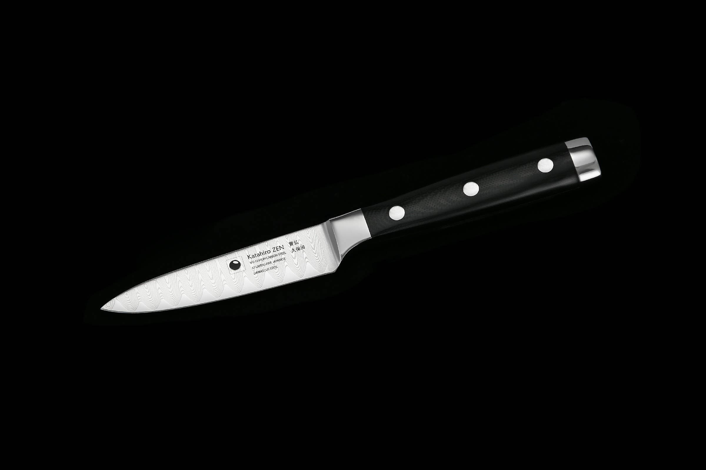 Ed Mahony - Wholesale Knife Set - Zen - 3 PCS Set,Damascus Harmmered Chef Knife &Bamboo Holder6