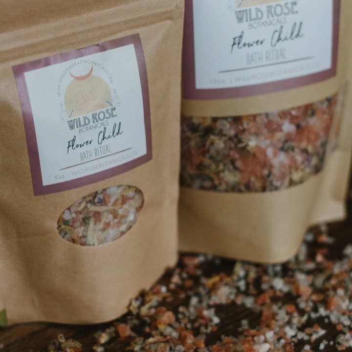 Flower Child Bath Salt for wholesale by Wild Rose Botanicals