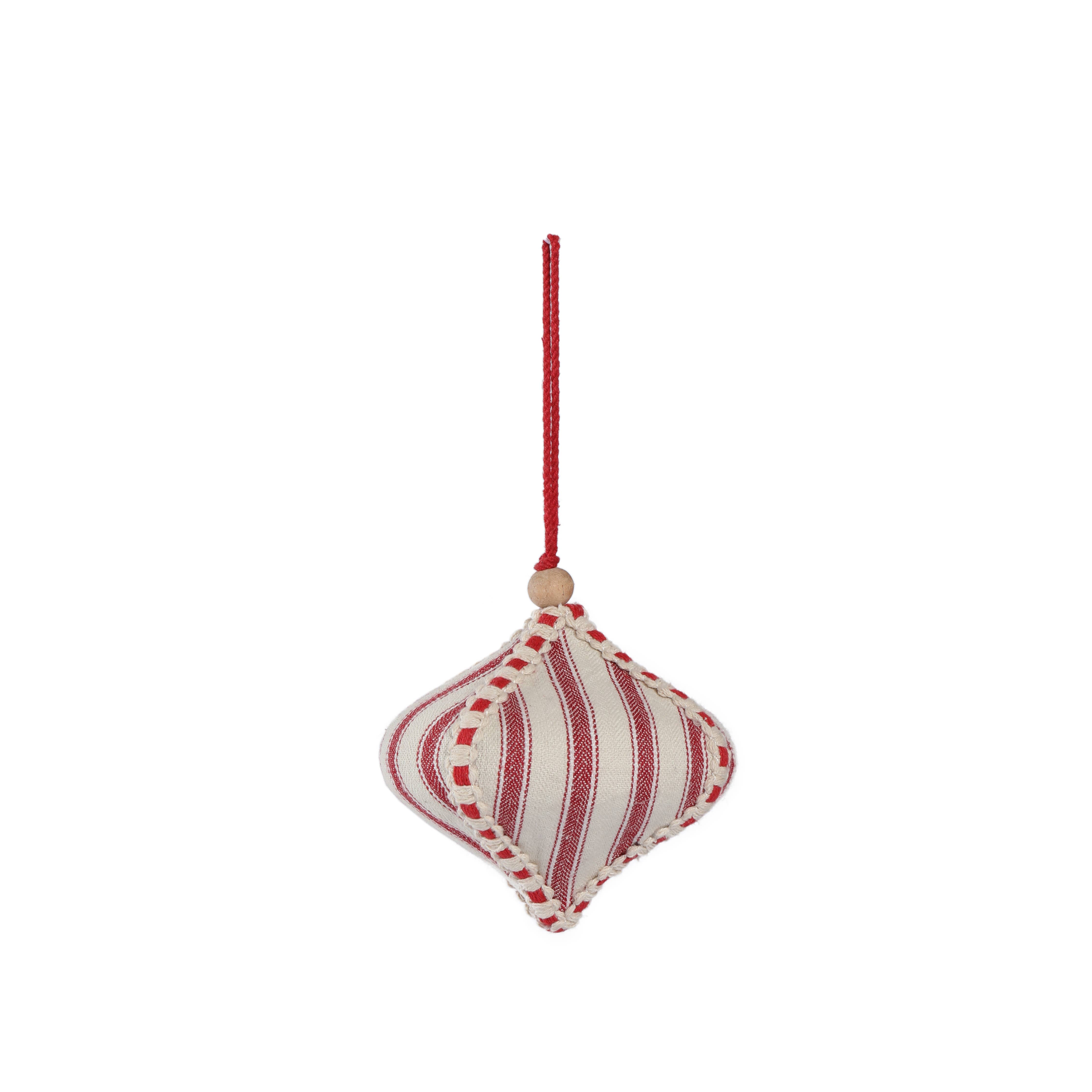 Vatican Homes - Wholesale Ornament - 4"Red Striped Onion Ornament0