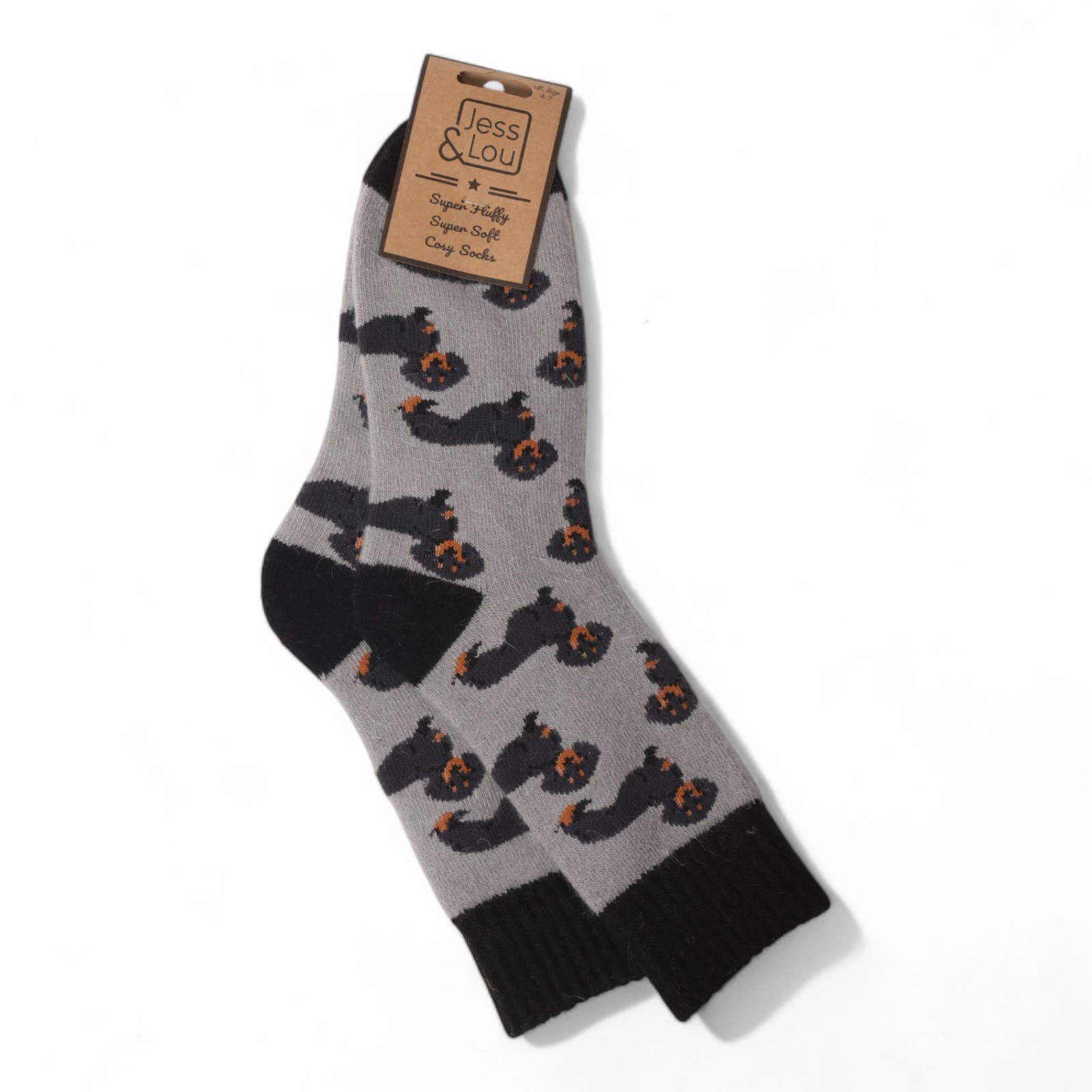 Jess & Lou - Wholesale Socks - Women's - Dachshunds Ribbed Socks3