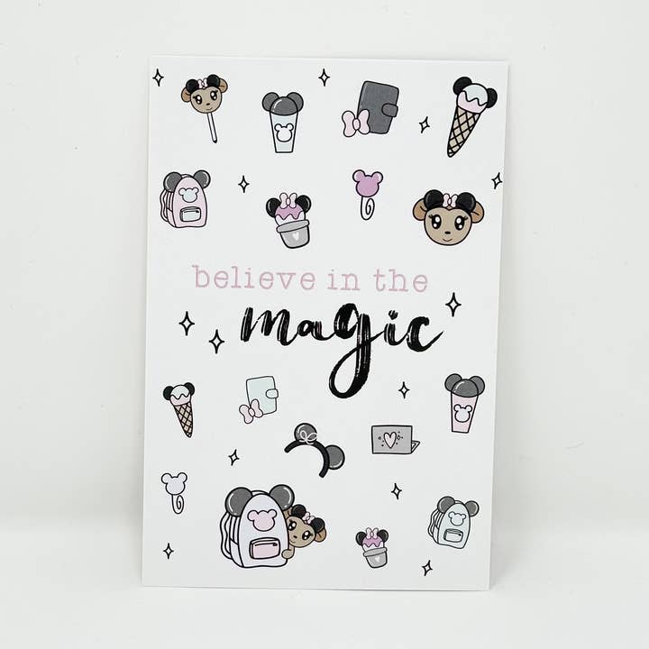 Cree en la magia tarjeta de diario 4x6 para venta al por mayor de Plannermonkeyco