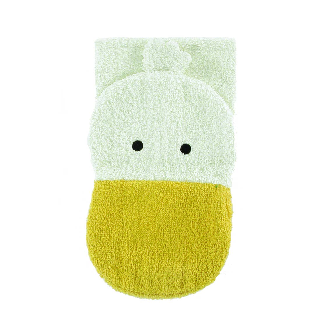Organic Cotton Animal Washcloth - Duck for wholesale by Challenge and Fun, Inc.