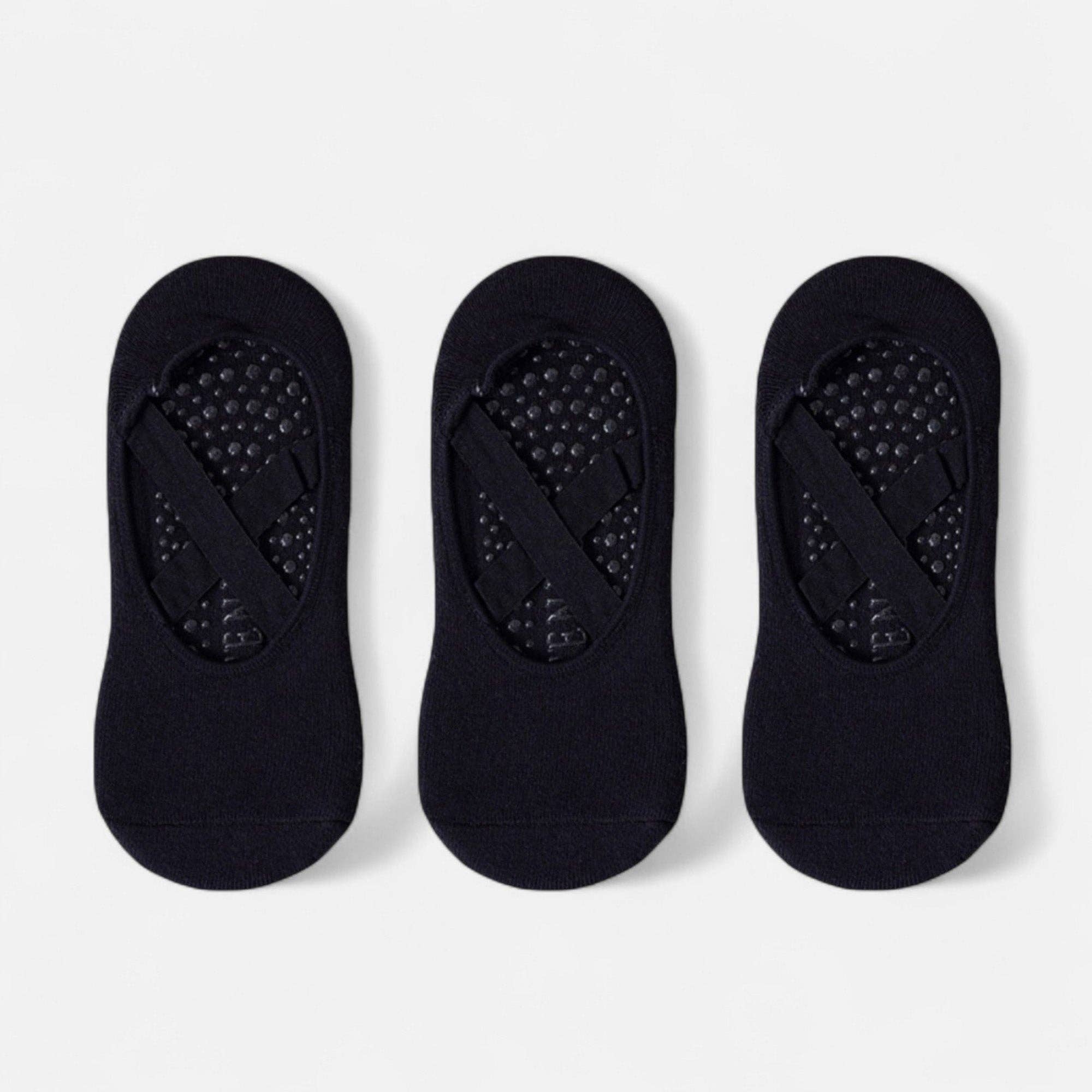 AK Brand - Wholesale Socks - Women's - 3-Pack Ballet Style Grip Socks with Crisscross Elastic and N0