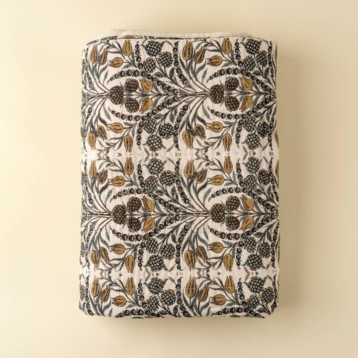 Tropicana Kantha Bed Blanket for wholesale by Indaba Trading