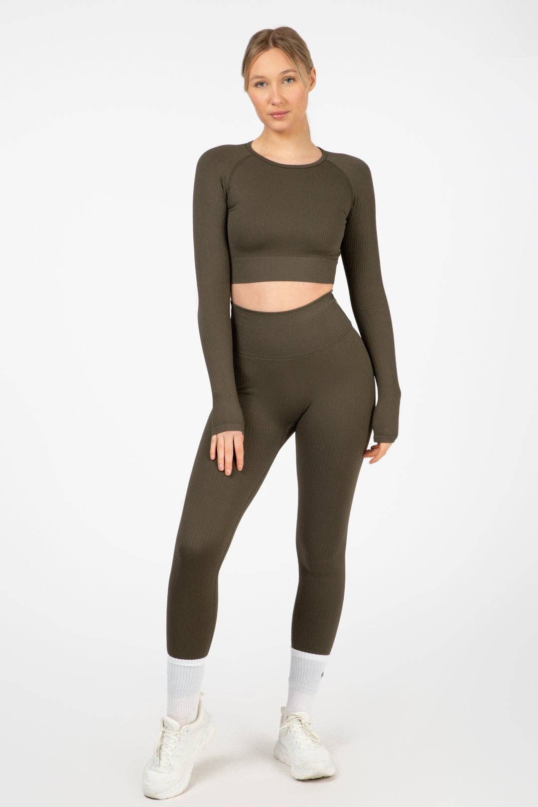 Famme - Wholesale Athletic/Lounge Leggings - Women's - Ribbed Seamless Tights16