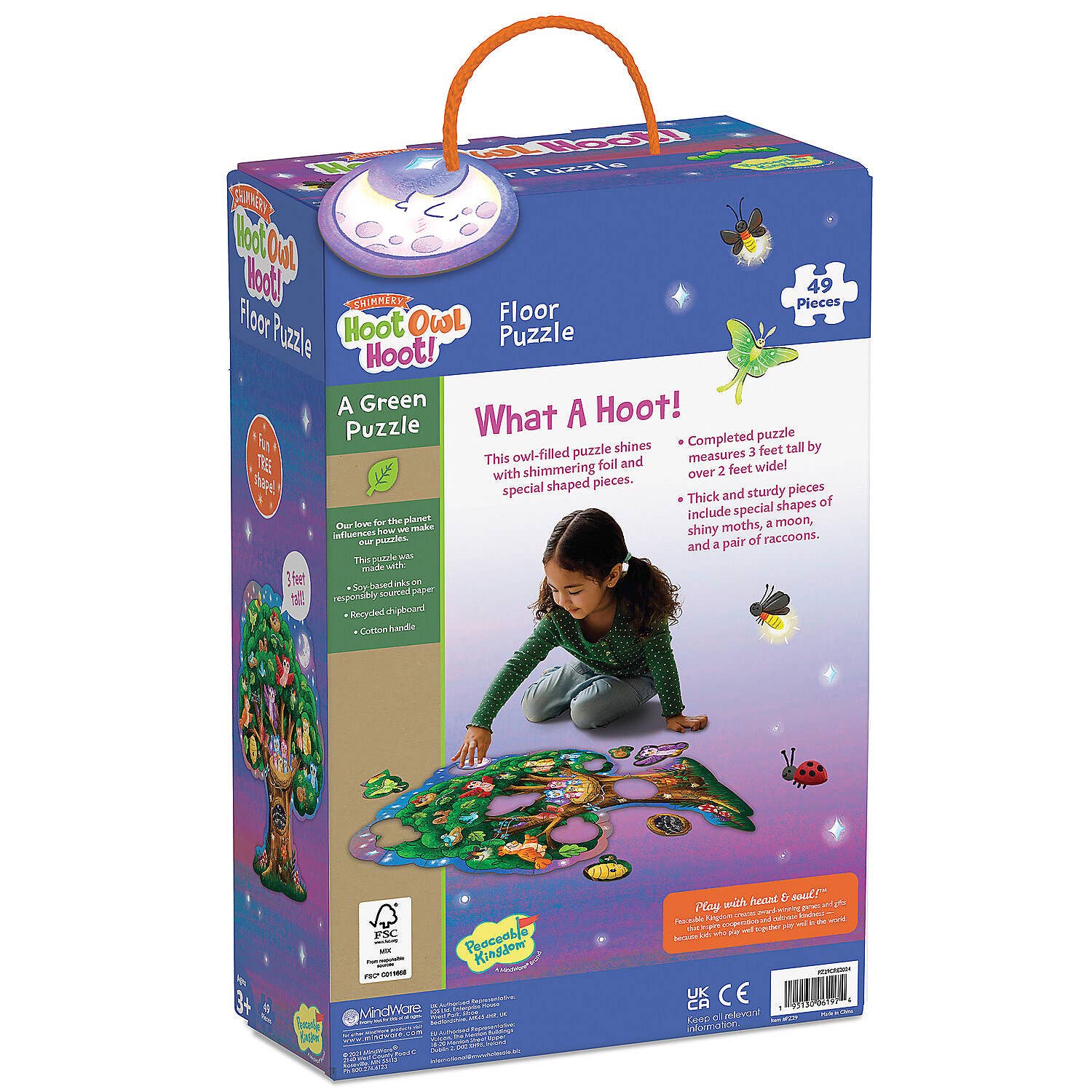 MindWare & Peaceable Kingdom - Wholesale Puzzle - Kids - Floor Puzzle: Hoot Owl Hoot3