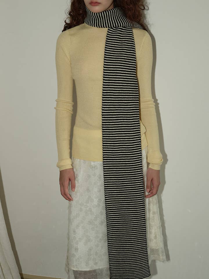 Ladies Classic Stripe Soft Knit Scarf YW4057 for wholesale by Sweetkama