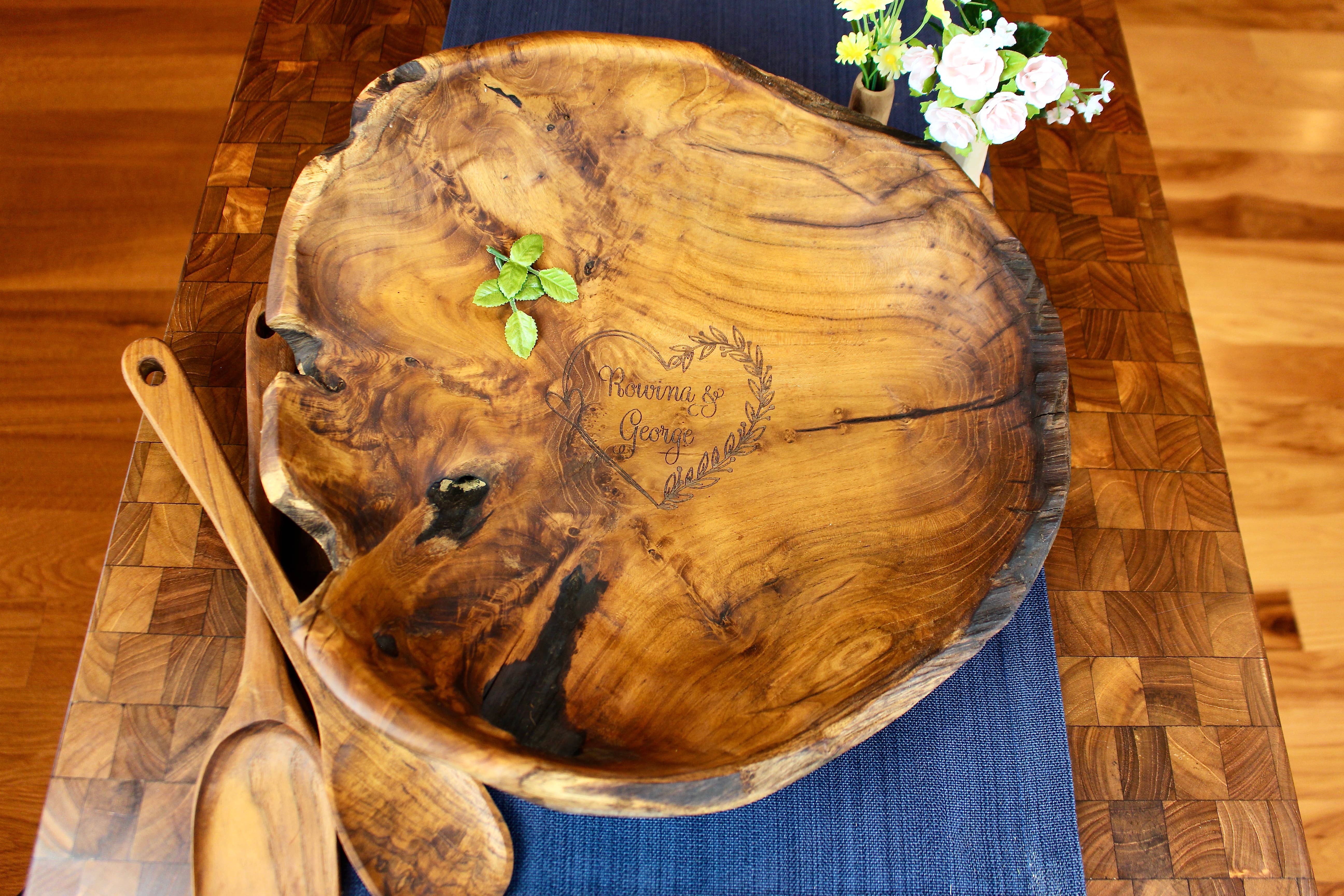 Tuckahoe Hardwoods - Wholesale Bowl - Large Live Edge Salvaged Teak Bowl - Hand Carved Wood Bowl8