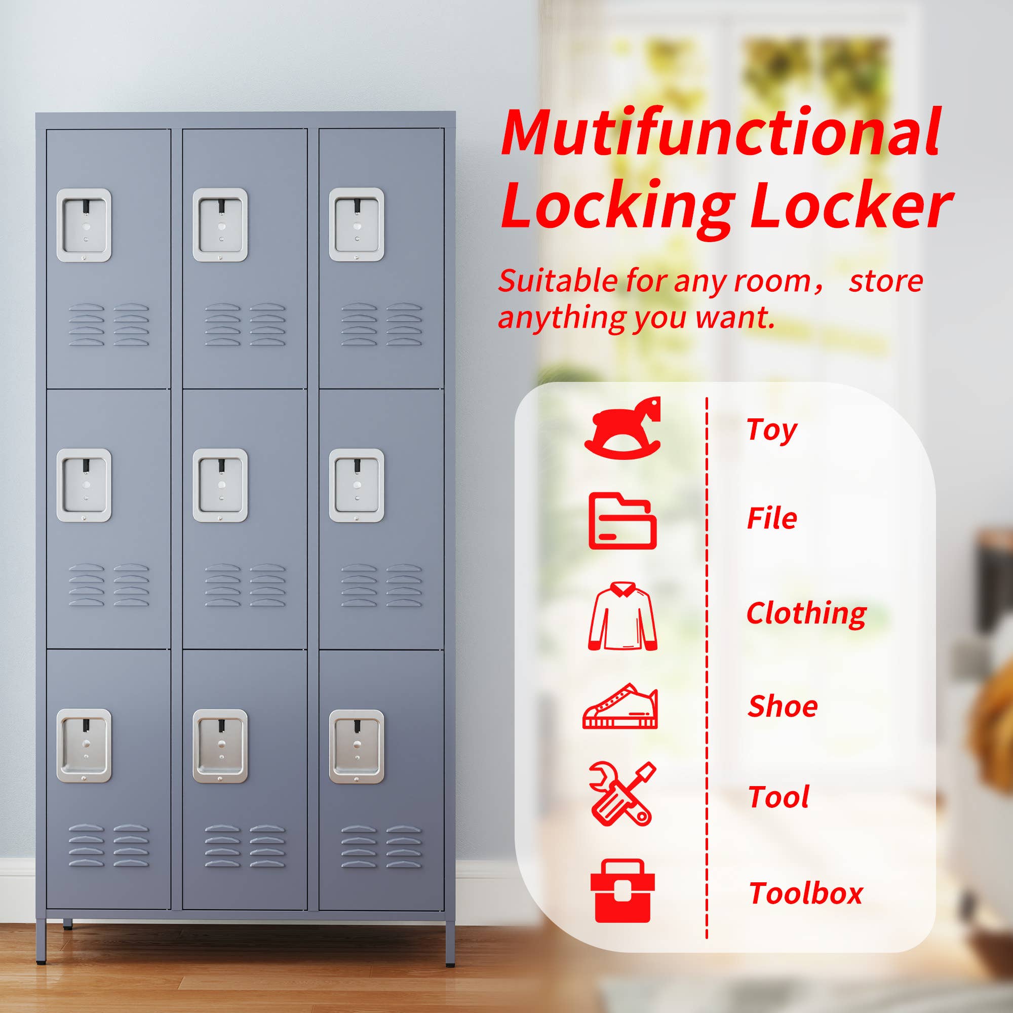 39F Inc. - Wholesale Cabinet - 72inH Storage Lockers for Employees,Home,Gym,School,Garage20