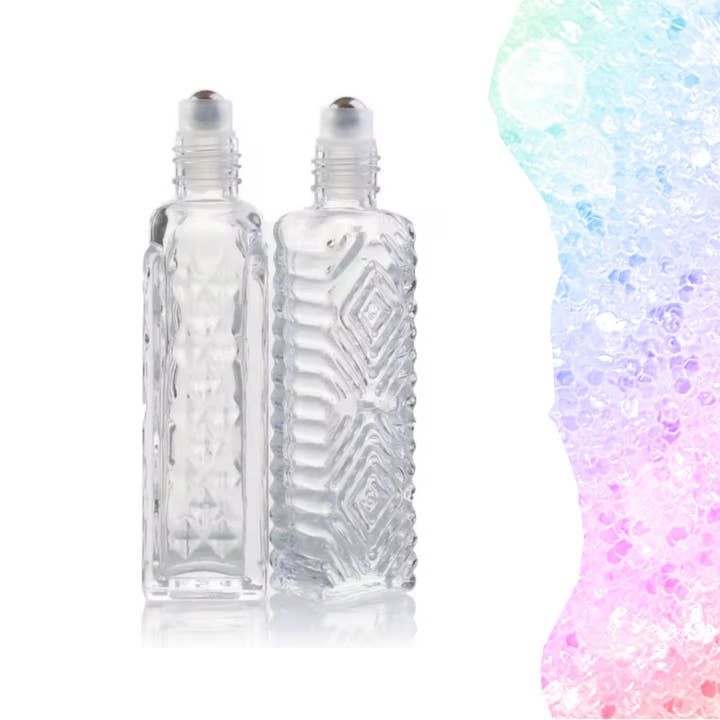 Essential Wellness - Body, Mind, Spirit – Großhandel Aromaöl-Roll-on – DIAMANT-Muster 15ml Glasroller mit Bambusverschluss1