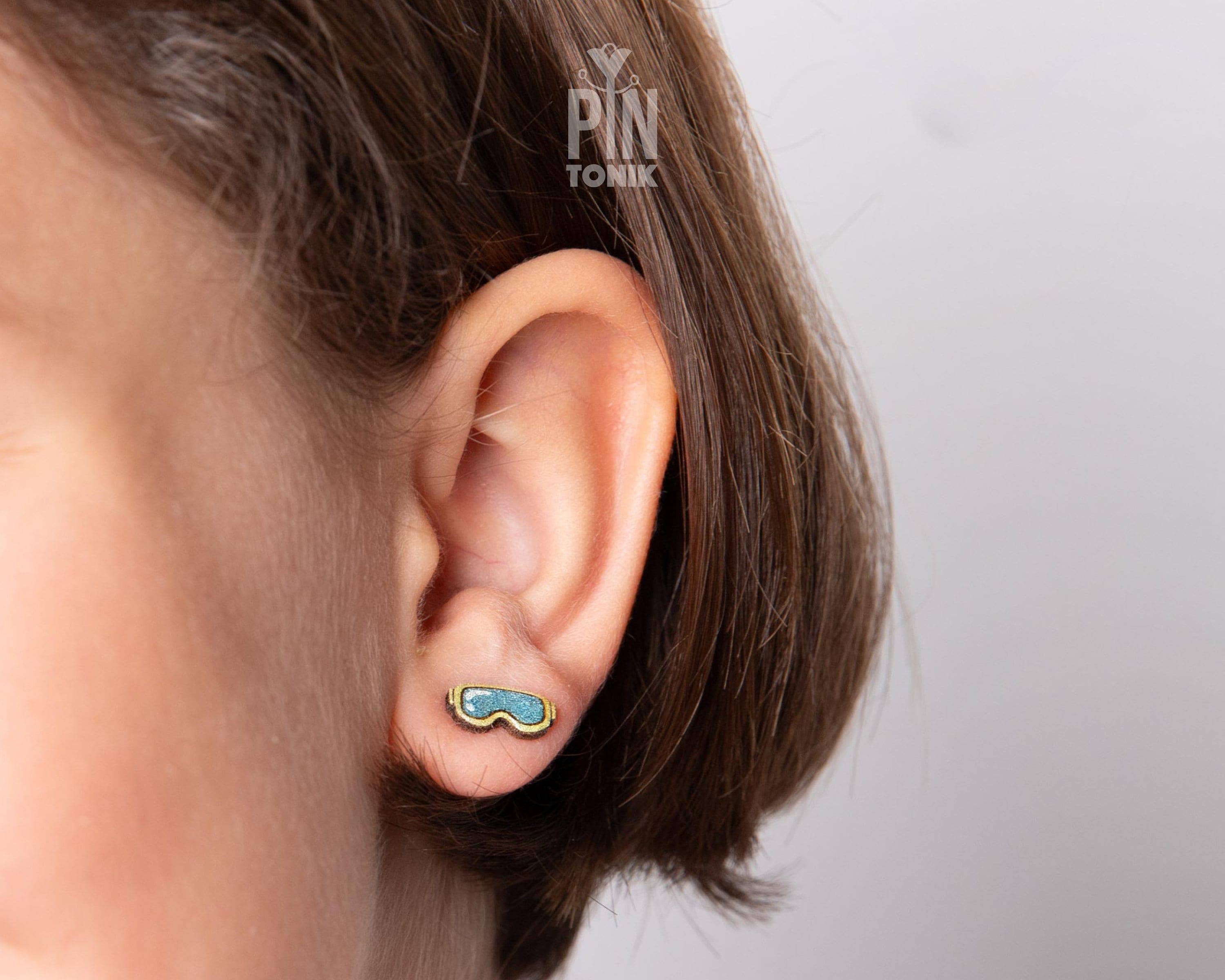 PinTonik - Wholesale Stud/Post Earrings - Snowboard Apres Ski Stud Earrings - Ski Goggle Gifts4