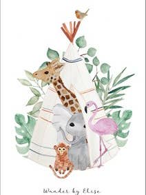 Poster A3 - Tipi for wholesale by Wander by Elise