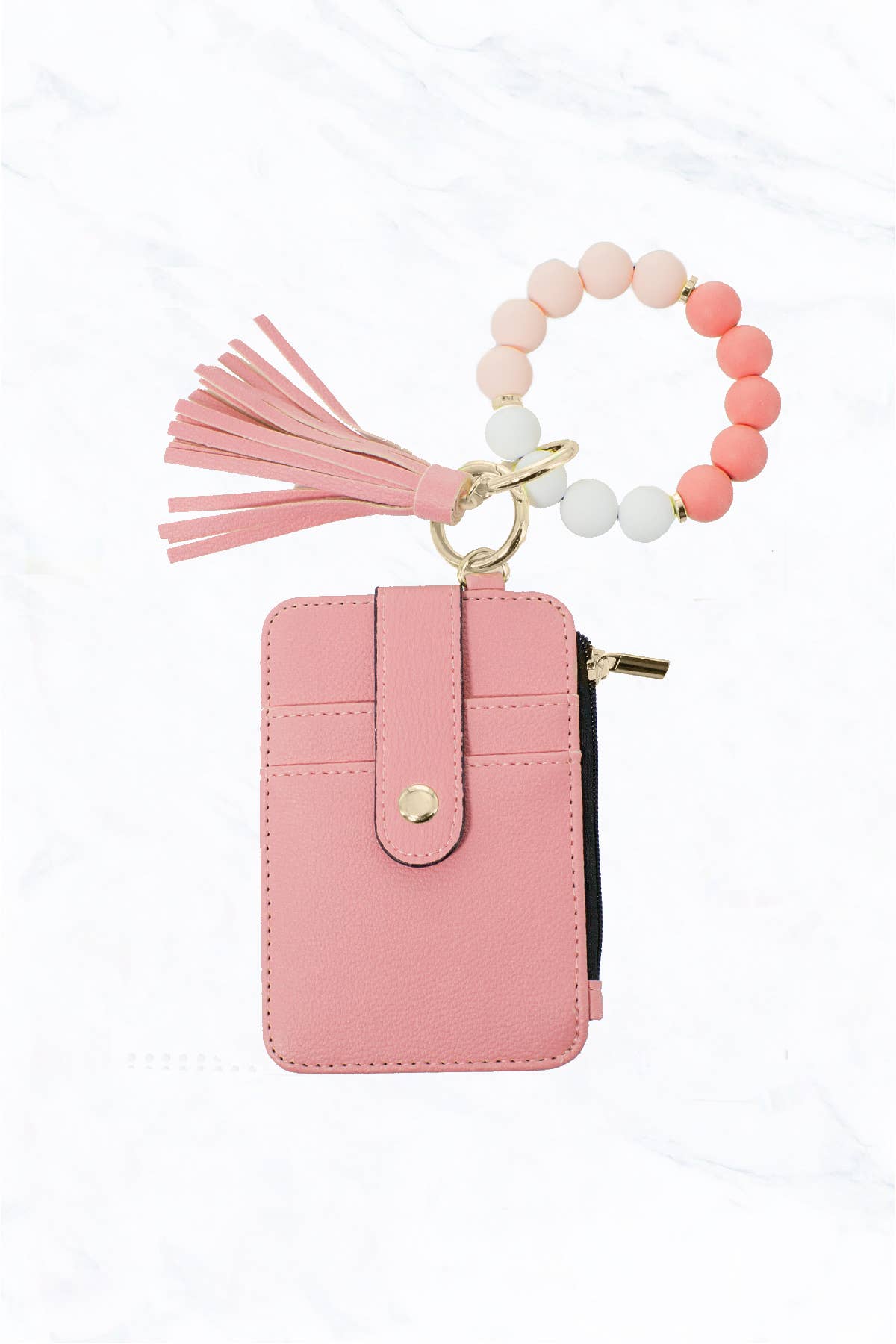 Suzie Q USA - Wholesale Keychain Bracelet - Silicone Bead Bracelet with Card Holder Keychain5