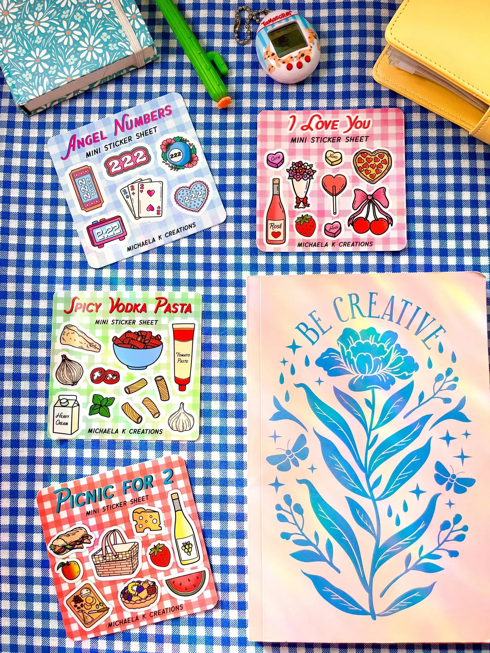 Michaela K Creations - Wholesale Sticker - Spam Musubi Sticker sheet 4x4 3