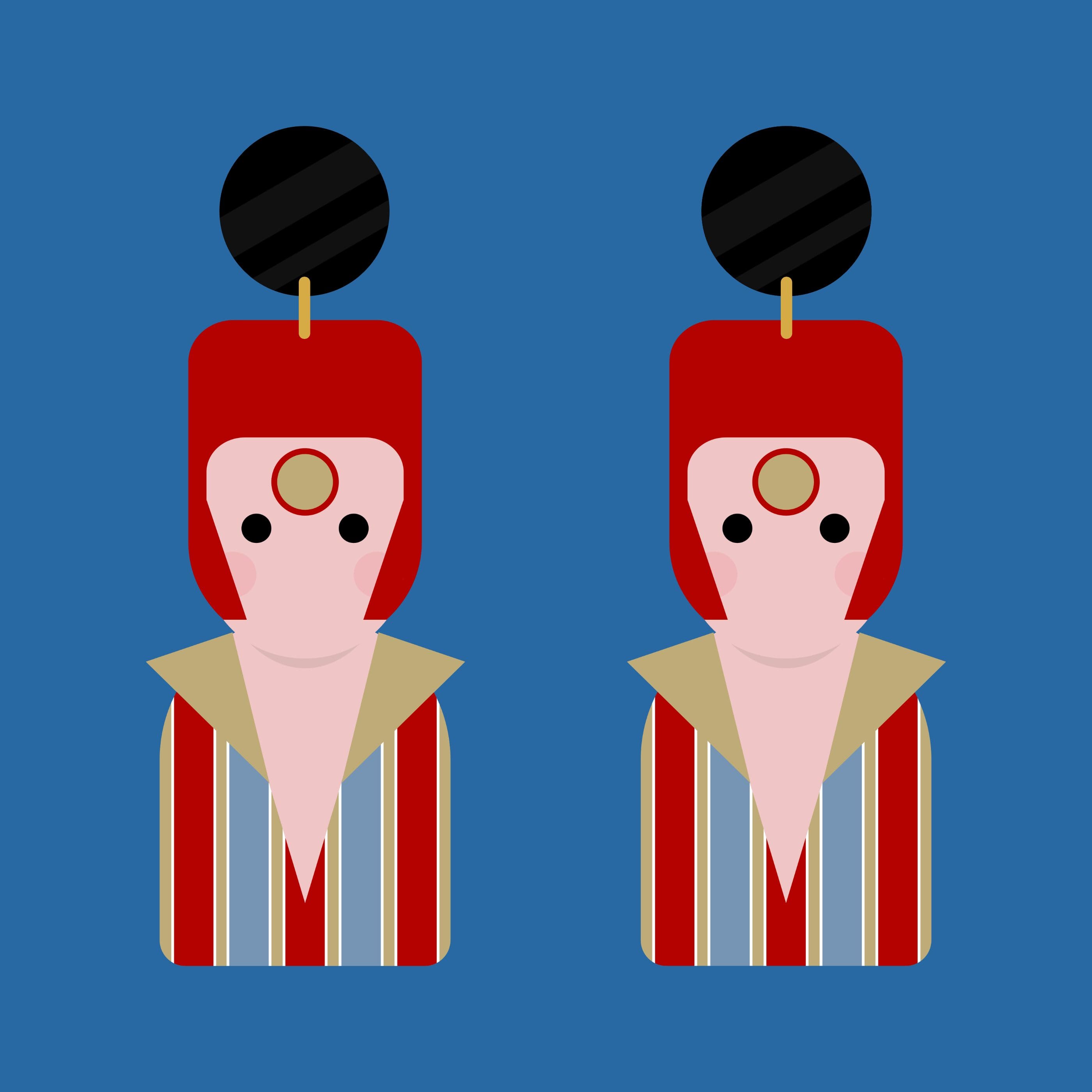 Hey There Munchquin – wholesale Dangle earrings – Wooden Icon inspired dangle earrings - Bowie Ziggy Stardust0