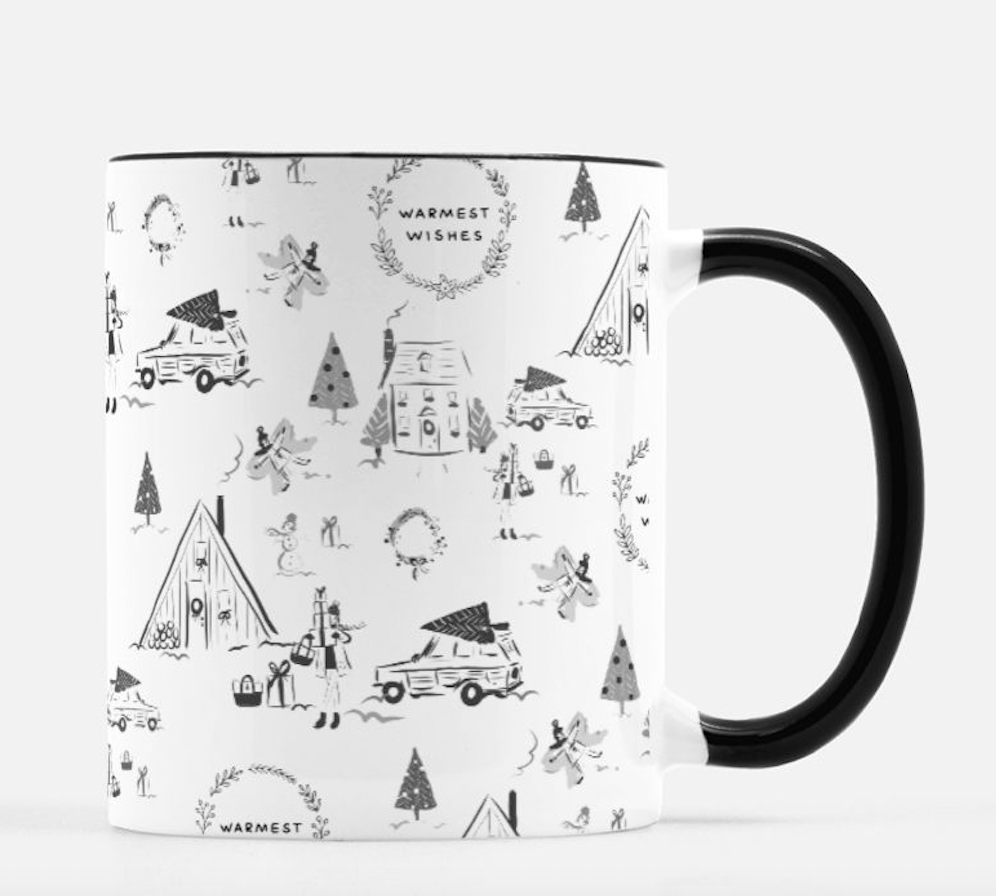 Jennifer Vallez - Wholesale Coffee Mug - Holiday Toile Mugs3