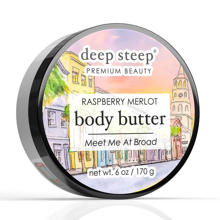 Body Butter-Charleston Raspberry Merlot(Meet Me At Broad)6oz for wholesale by Deep Steep Clean Beauty