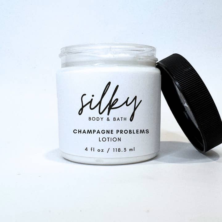 Champagne Problems Lotion for wholesale by Silky Body & Bath
