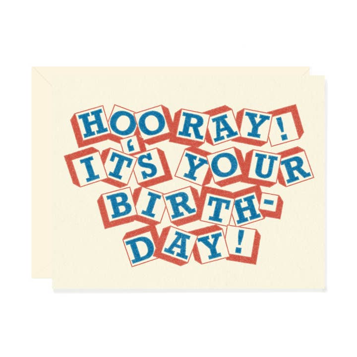 Carte d'anniversaire Hooray pour la vente par Wallflower Paper & Party