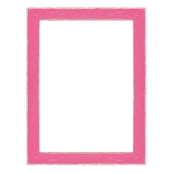 Hand Painted Pink Rustic Wood Picture Frame for wholesale by Print Frame Box