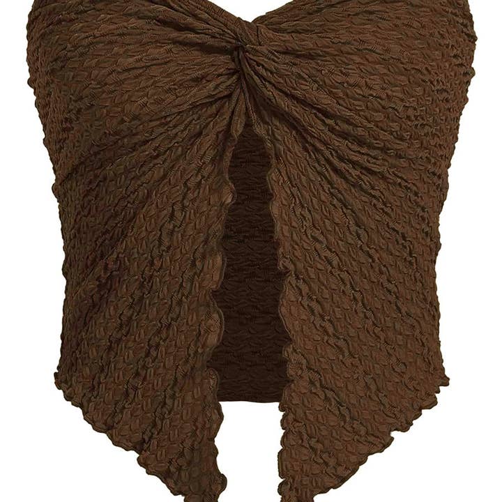 KK Bloom - Wholesale Blouse - Dames - Modieuze sexy geplooide top met tube-top zonder rug2