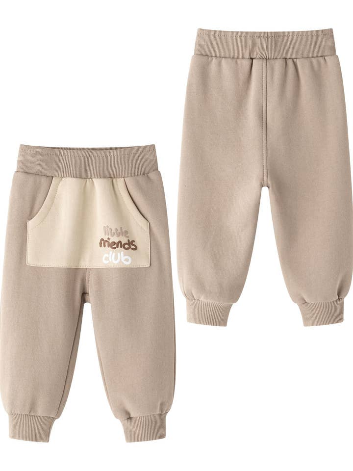 Lange broek van geruwd fleece met zak BBI65021 voor wholesale door Newness Kids