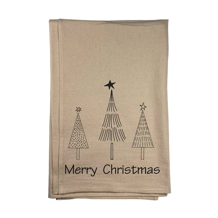 Torchon Merry Christmas & Trees pour la vente par and - ashley nicole designs
