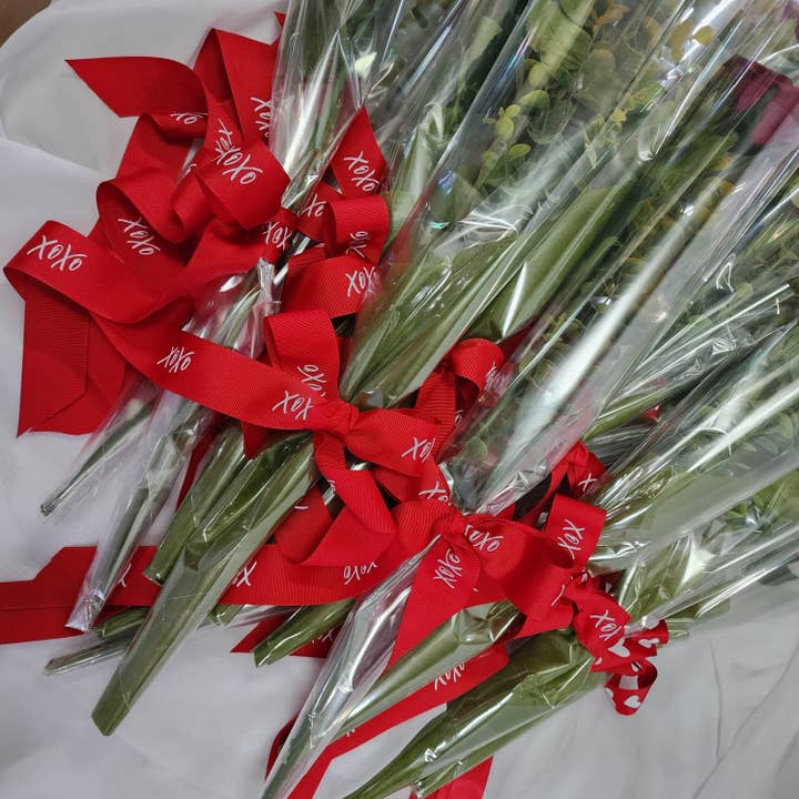 Realistic Artificial Flowers - Wholesale Artificial Flowers - Gift Wrapped, Single, Real Touch, Red Rose - Realistic Artificial Flowers