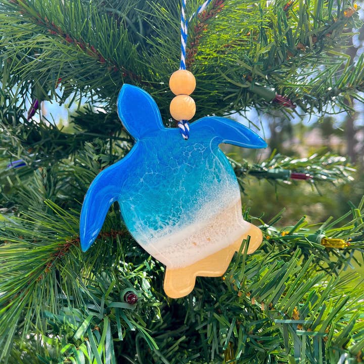 NMinnick Designs - Wholesale Ornament - Sea Turtle Ocean Resin Ornament2
