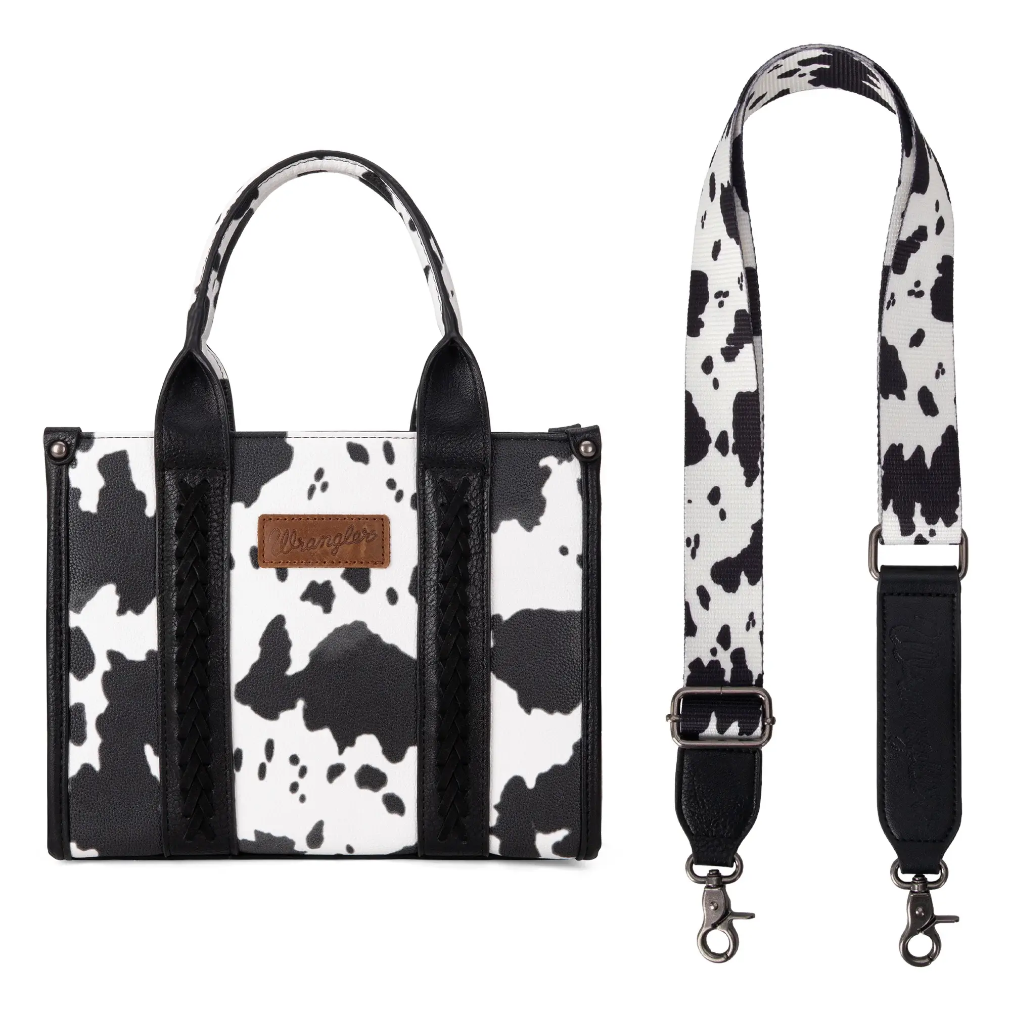 South End Clothing and Apparel L.L.C - Wholesale Tote Bag - Women's - Wrangler Cow Print Tote/Crossbody3