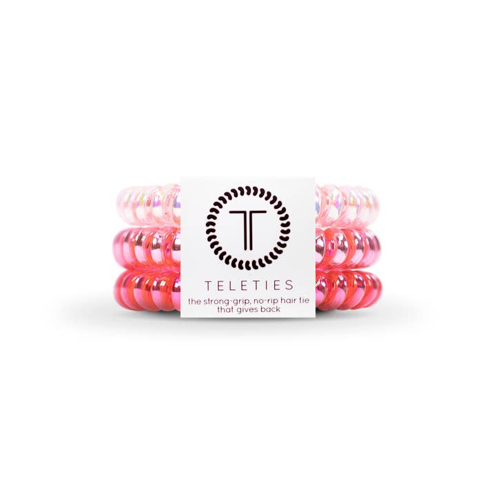 TELETIES – wholesale Hair tie – Spiral Hair Coils | Small | Think Pink Hair Ties