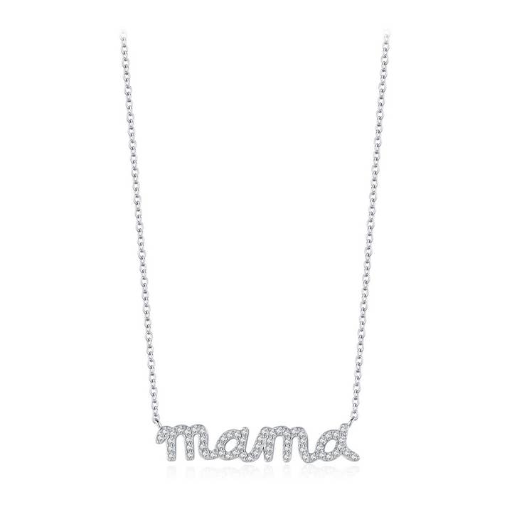 925 Sterling Silver Mama Mother's Day Clavicle Necklace for wholesale by Gioiellin - S925 Silver Jewelry