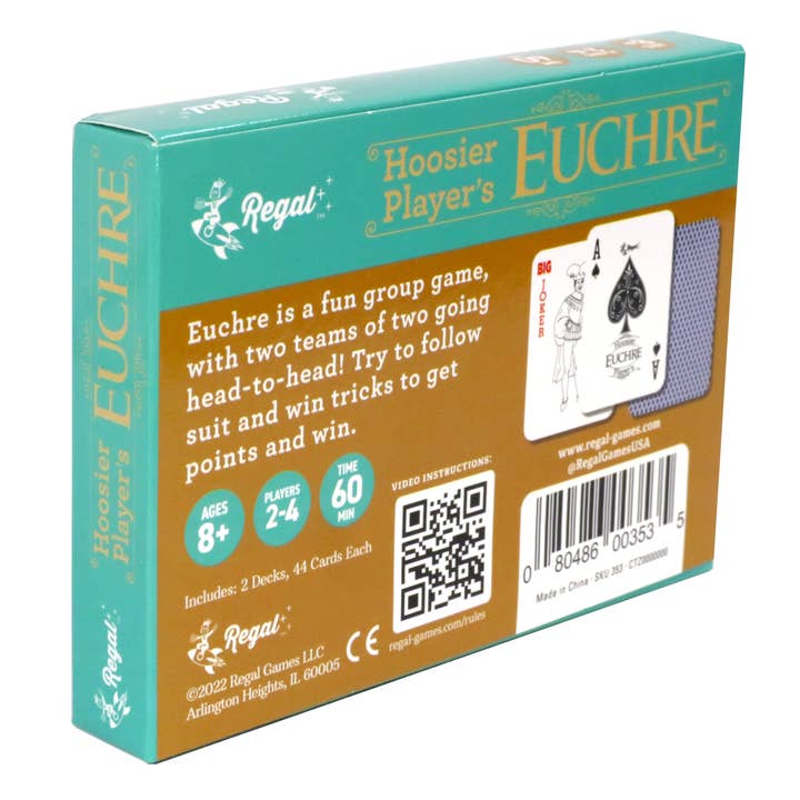 Regal Games - Vente Jeux de cartes - Jeu de cartes Regal Games Euchre - Pack de 62