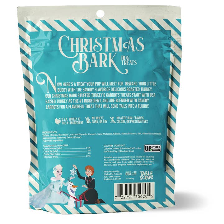 Table Scraps - Wholesale Pet Treats - Dog - Disney Christmas Bark Stuffed Turkey & Carrots1