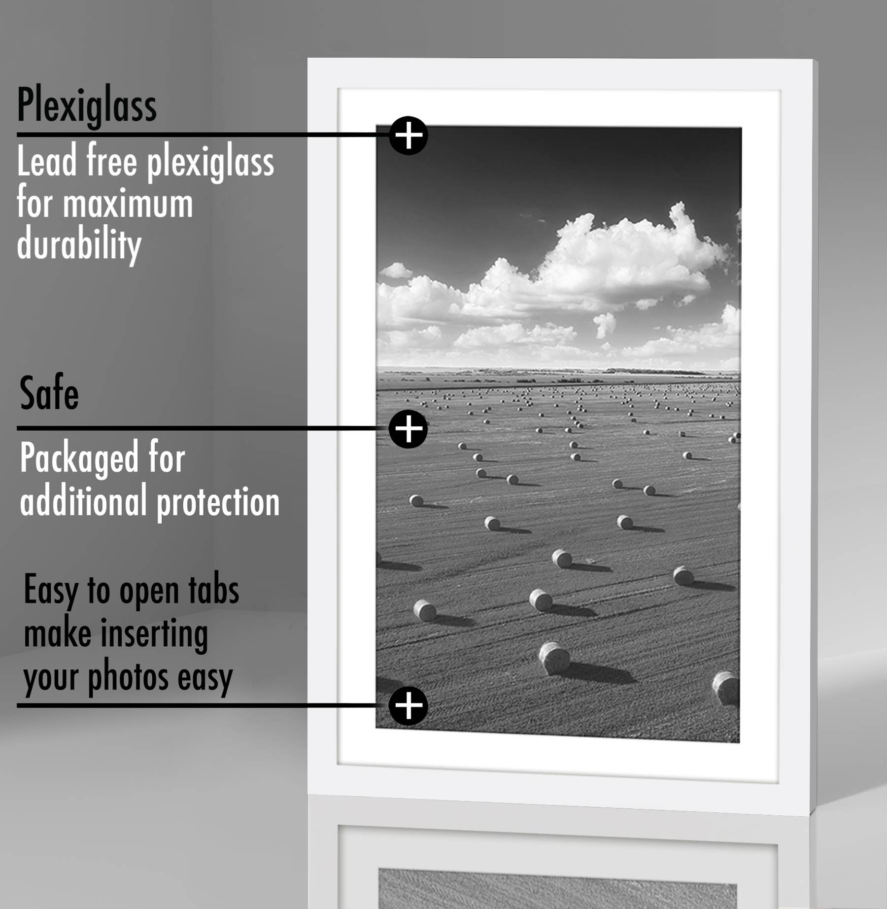 Americanflat - Wholesale Picture Frame - Americanflat Picture Frame with Mat Slim Molding (5 Pack)70