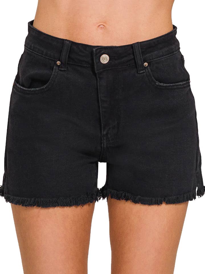 .SI-27130 Acid Washed Frayed Cutoff Hem Shorts for wholesale by 42POPS