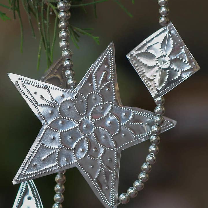 NOVICA - Wholesale Bunting/Garland - Novica Handmade Shining Stars Aluminum Garland (Set Of 3)1