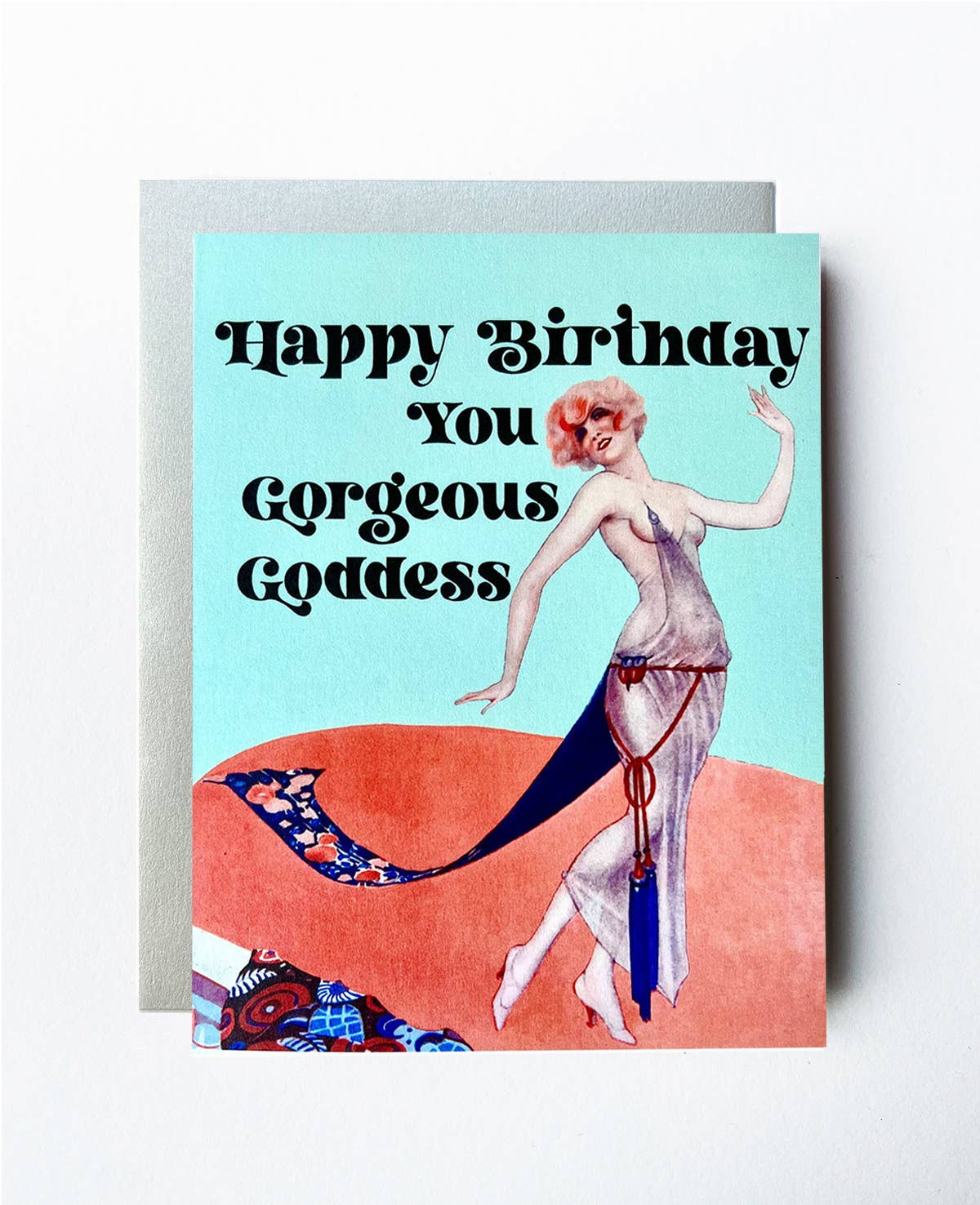 Bestselling Goddess Vintage Style Art Deco Birthday Card for wholesale by The Twentieth