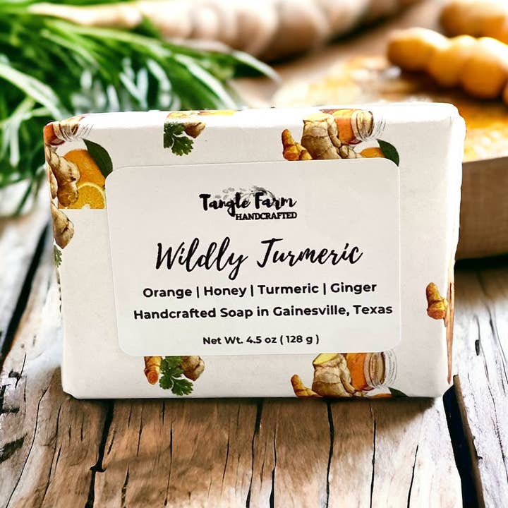 Wildly Turmeric Soap for wholesale by Tangle Farm Handcrafted