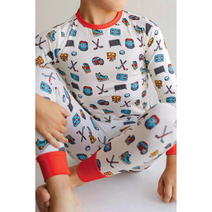 Tailgate Tikes - Wholesale Sleepwear Set - Kids - Hockey Two-Piece Pajama Set9