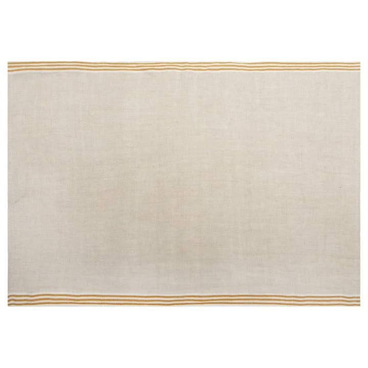 Couleur Nature - Wholesale Tea Towel - Alsace Natural & Mustard Towels 20x30 - Set of 22