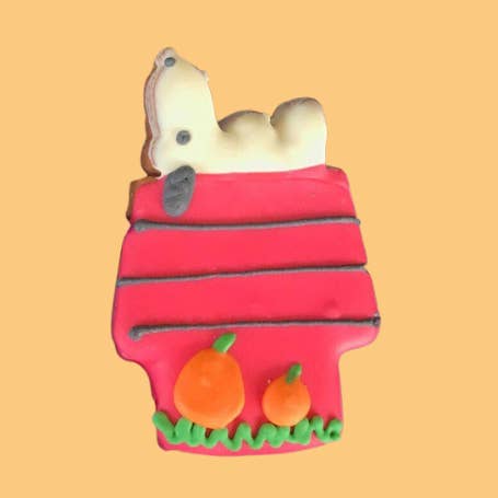Snoopy with Pumpkins Dog Cookie for wholesale by Bakery Dog
