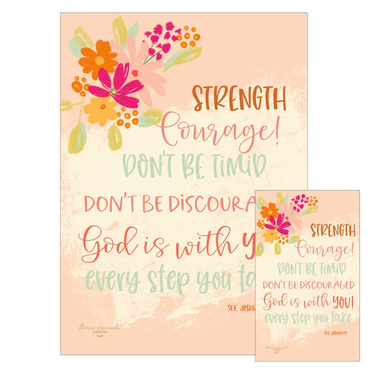 Styrka & Mod - Tro Uppmuntringskort för wholesale av Legacy