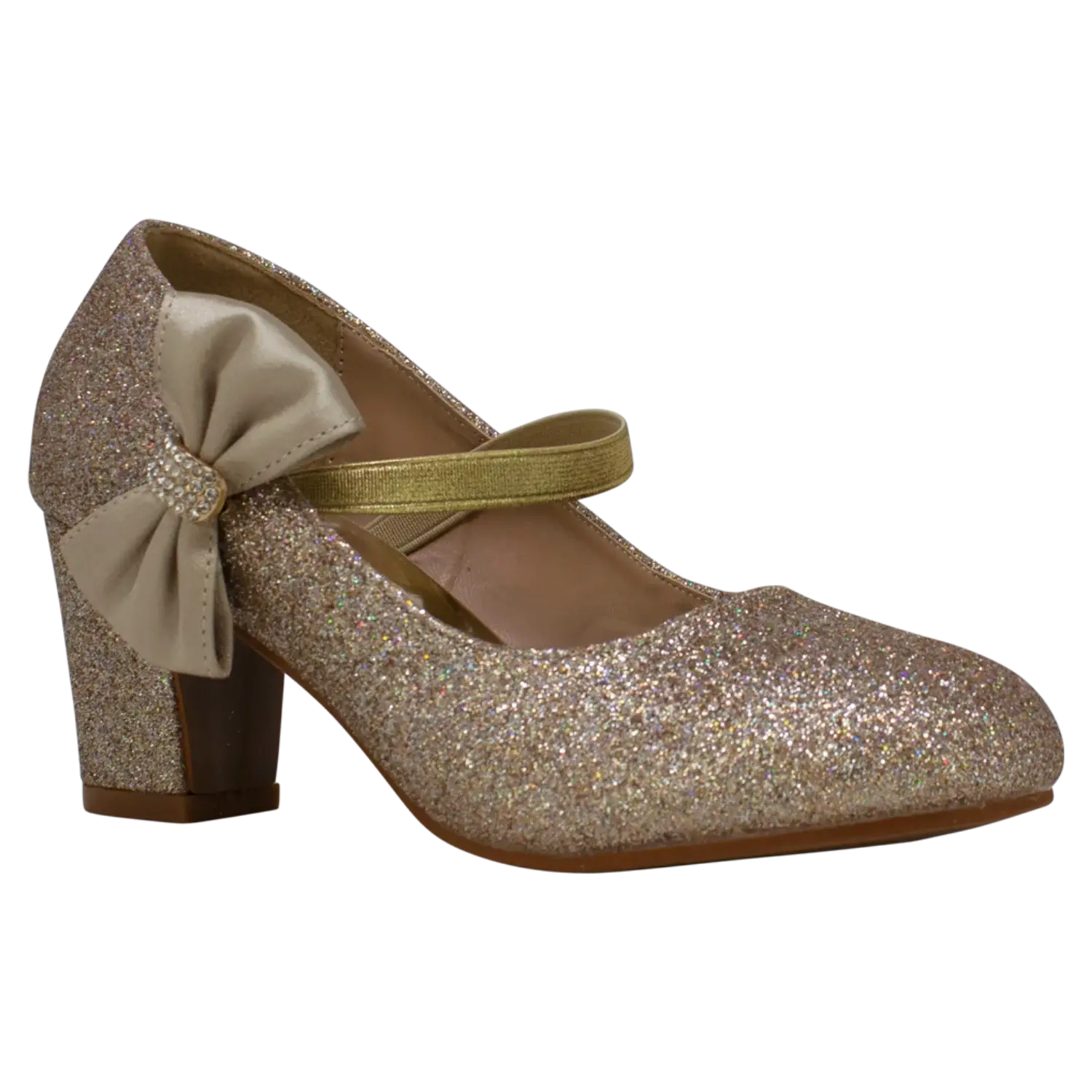 Rentoes – Großhandel Elegante Schuhe – Kinder – Glitzernder Bogenschuh für Kinder mit Absatz BM8986710