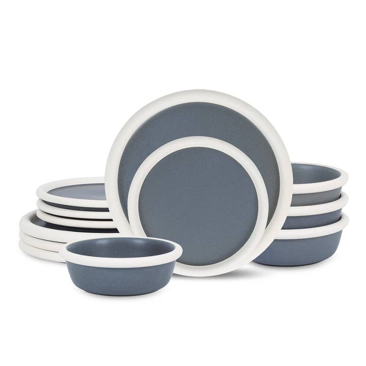 Stone + Lain - Wholesale Dinnerware Set - Capri Stoneware Dinnerware Set - Grey